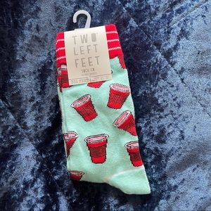 NWT Two Left Feet “Party Hardy” Solo Red Cup socks